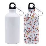 10pcs/Pack 500ml Blank Aluminum Sports Bottle for Sublimation Printing, White